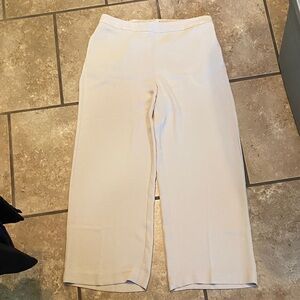 Chico's Cream Wide-Leg Trousers